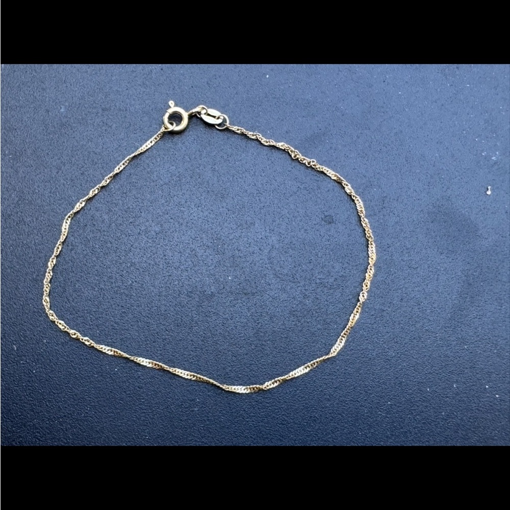 Vintage  solid 10k yellow gold bracelet - Picture 9 of 14